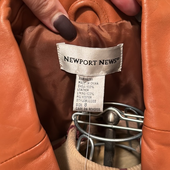 Newport News Leather Jacket/Blazer size 8 NWT - Picture 4 of 6